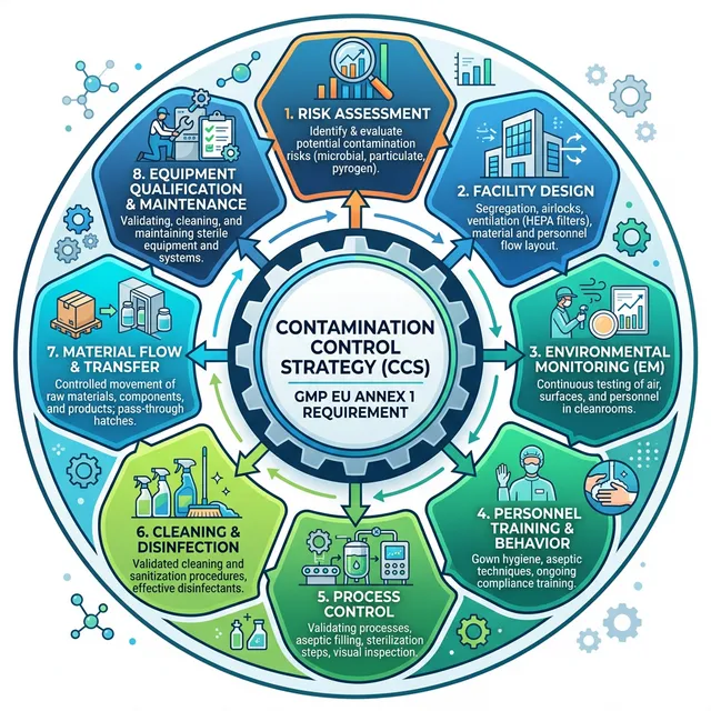 Sơ đồ CCS (Contamination Control Strategy) theo GMP EU Annex 1